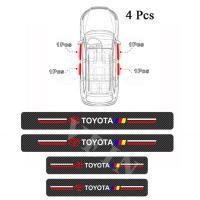 ราคา 4 pcs คาร์บอนไฟเบอร์ประตูรถเกณฑ์สติกเกอร์สำหรับ Toyota Yaris VIOS Corolla Altis Camry Prius Wigo Avanza Innova Fortuner Rush RAV4 (22262256289)