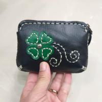 ราคา ใบโครเวอร์ กระเป๋าใส่เหรียญหนังแท้ ขนาดกว้าง5นิ้ว สูง3 75 นิ้ว รุ่นขยายก้น (22313850882)