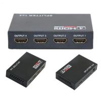 ราคา Box HDMI HD splitter เข้า1ออก4 FULL HD 3d เวอร์ชั่น1 4 รุ่นใหม่ตัวเล็ก ออกจอ4ตัว HDMI Splitter In 1 Out 4 พร้อมด้วยPower (22220153100)