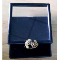 ราคา แหวนพลอยทองเหลือง แหวนทองเหลืองลายดอกไม้คู่ งานทองเหลืองขัดเงาไม่ชุบผิว BR 14 (17461619985)