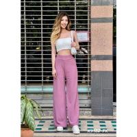 ราคา กางเกงผ้าฮานาโกะ ขาบานซิปหลัง เอวสูง สีพื้นทรงหลวม เอวยางยืด กางเกงแฟชั่นผู้หญิง K9182 (22141019982)