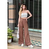 ราคา กางเกงผ้าฮานาโกะ ขาบานซิปหลัง เอวสูง สีพื้นทรงหลวม เอวยางยืด กางเกงแฟชั่นผู้หญิง K9182 (22141019979)