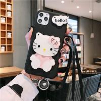 ราคา สำหรับ Samsung Galaxy S24 S23 S21 S22 S20 FE Note 20 8 9 10 Plus S9 S10 S8เฉียบพร้อมเคสโทรศัพท์สายกระจกแต่งหน้าคิตตี้แบบนุ่ม (20817795153)