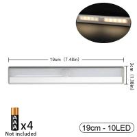 ราคา PIR Motion Sensor LED Night Light Wireless Use AAA Battery Closet Lights LED Under Cabinet Light For home Cupboard Wardrobe (21766029903)