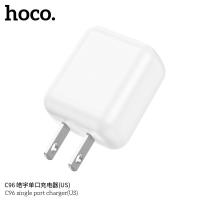 ราคา Hoco C96 หัวชาร์จ หัวชาร์จไฟบ้าน 1 USB ชาร์จเร็ว 2 1A ปลั๊กชาร์จ USB Travel Charger แท้100 (22524524926)