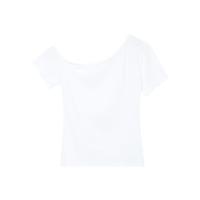 ราคา เสื้อยืดแขนสั้นเซ็กซี่ผู้หญิง เปิดไหล่ข้างเดียว ทรงเข้ารูป เสื้อครอปผ้าร่องทรงแขนสั้นปาดไหล่ 3 สี (22541374242)