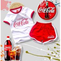 ราคา 001 ชุดเซ็ตเด็ก ชุดนอนเด็ก งานสกรีน ลายโลโก้สินค้า โคคา โคล่า สีขาว แดง เสื้อยืดแขนสั้น กางเกงขาสั้น แฟชั่น ชุดเด็ก (21988259247)