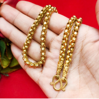 ราคา สร้อยคอทองเหลืองลายผ่าหวายมนคั่นหัวจรวด ความยาว 20 นิ้ว เทียบ 3 บาท ทองเหลืองแท้ งานดิบไม่ชุบ ทองเหลืองโบราณ พร้อมส่ง (22087175903)