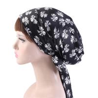ราคา ผู้หญิงแฟชั่นผ้าไหมนอนหลับตอนกลางคืนหมวกผมBonnetหมวกหัวหน้าปกซาตินผ้าโพกหัวห่อผ้าคลุมศีรษะ (22626137905)
