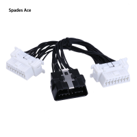 ราคา Giyu 1ถึง2พอร์ต OBD 2 16ขาสายเคเบิลแยกสำหรับเครื่องอ่านโค้ด ELM327 (22232187392)