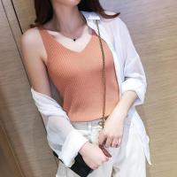 ราคา CHOSMO เสื้อแฟชั่นผญ เสื้อไหมพรม เสื้อแขนกุดคอวี เสื้อกล้ามสไตล์เกาหลี ผ้ายืด เกรดA ใส่สบาย เซ็กซี่ (15417950570)