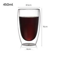 ราคา แก้วน้ำสองชั้น แก้วกาแฟใส แก้วมินิมอล แก้วน้ำ Double Wall Glas แก้วสองชั้น แก้ว จับถนัดมือ เข้าไมโครเวฟได้ NAJU (21243714591)