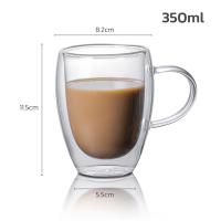 ราคา แก้วน้ำสองชั้น แก้วกาแฟใส แก้วมินิมอล แก้วน้ำ Double Wall Glas แก้วสองชั้น แก้ว จับถนัดมือ เข้าไมโครเวฟได้ NAJU (21243714594)