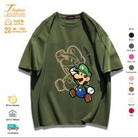 ราคา เสื้อยืดคอกลม แขนห้าส่วน พิมพ์ลายการ์ตูนมาริโอ้ ทรงหลวม ขนาดใหญ่ แฟชั่นฤดูร้อน สําหรับวิ่งมาริโอ้ (21834861332)