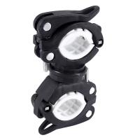 ราคา Yours 360 Degree Rotating Cycling Bike Light Double Holder LED Front Flashlight Lamp Pump Handlebar Mount Holder Bicycle Accessorie black white (22029280595)