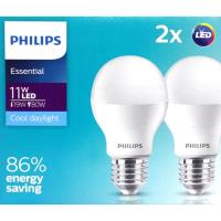 ราคา แพ็คคู่ หลอด LED ราคารวม 2 หลอด หลอดไฟ ฟิลิปส์ Philips Essential LED Bulb 11W เอสเซนเชียล แสง DAYLIGHT WARM (9885620100)