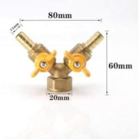 ราคา บอลวาวล์สามทางทองเหลืองบอลวาวล์สามทางหางปลาขนาด1 2นิ้วหางปลา8มิลและ12mm (10096230498)