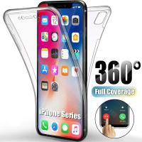 ราคา เคสใส Iphone 5 5s 5c 6 6S 7 8 Plus X Xs Max Xr SE เคสโทรศัพท์ เคสไอโฟน 11 12 13 Pro Max 12mini 13mini 360คลุมทั้งหมด Soft Clear กรณีกันกระแทกโปร่งใสปลอกซิลิโคน ขอบนิ่ม (15726763137)