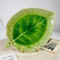 ราคา Celadon collection จานใบไม้ จานตำลึง ลายศิลาดล จานสีเขียว (22439294278)