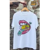 ราคา เสื้อยืดคลาสสิคลายวินเทจ เสื้อยืดแนวเท่ห์ๆ สีขาว (9252710231)