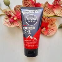 ราคา 150 g ผลิต 01 24 Nivea Men Face Foam นีเวีย เมน โฟมล้างหน้า สำหรับผู้ชาย Deep Acne Oil Clear แดง (20089163875)