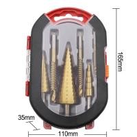 ราคา ดอกสเต็ป ทรงเจดีย์ เจาะขยาย คว้านรู ขนาด 4 32 มม Step Drill Titanium Size 4 32mm 6 Pcs Set (21697519157)