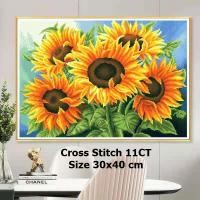 ราคา พร้อมส่ง ชุดปักครอสติสเส้นด้าย 11CT Cross stitch ครอสติสผ้าพิมพ์ลาย งานฝีมือ DIY งานเย็บปักถักร้อย (18908010473)