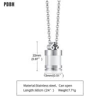 ราคา PDBH Fashion Store จี้หลอดแก้วใส่เถ้ากระดูกสำหรับผู้ชายผู้หญิงสร้อยคอเครื่องประดับที่ระลึกระลึกใสรูปทรงกลวง (18960107781)