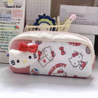 ราคา Hearts Ace Hello Kitty กระเป๋าดินสอลายแมวน่ารักหรูหรากระเป๋าเหรียญเครื่องสำอางและแต่งหน้าเครื่องเขียนกระเป๋าเก็บของอุปกรณ์การเรียน124Top3c01 (22525986723)