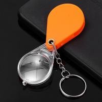 ราคา 10ครั้งแว่นขยายพับได้แบบพกพาพวงกุญแจมือถือขนาดเล็กพร้อมเครื่องมือแว่นขยายทนทานพวงกุญแจเลนส์กระจกแว่นขยาย (19698685596)
