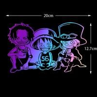 ราคา One Piece สติ๊กเกอร์รถสะท้อนแสง Luffy Ace Roronoa Zoro รถประตูกระจกการ์ตูนรูปลอก JDM สติกเกอร์ตกแต่ง (21491230396)