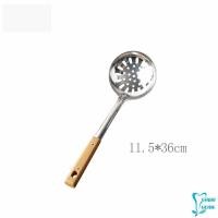 ราคา ตะหลิวด้ามไม้ อุปกรณ์ทำอาหาร จับถนัดมือ Stainless steel kitchenware (14564295323)