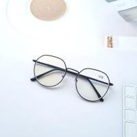 ราคา แว่นสายตาสั้นกรองแสงขาสปริง ทรงเหลี่ยมหยดน้ำ กรอบโลหะ HL5109 a (10039811629)