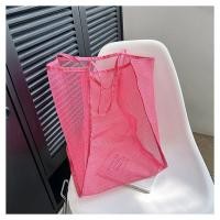 ราคา กระเป๋าสะพายตาข่ายกระเป๋าชายหาดแบบพกพาโปร่งใสแฟชั่นตาข่าย Tote Bag 129278 (22238971772)