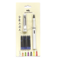ราคา โปรไฟลุก JINHAO 559B ชุดปากกาหมึกซึมคอแร้ง หัว 0 5 มม พร้อมหลอดสูบ และหมึกหลอด ราคาต่อชุด หมึกซึม หัวคอแร้ง (7534359127)