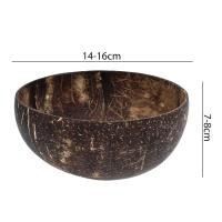 ราคา 3pcs set 500ml ชามมะพร้าวสลัดไม้ทำด้วยมือชามนำกลับมาใช้ใหม่ภาชนะครัวชามกะลามะพร้าวธรรมชาติถ้วยกะลามะพร้าว (22350224054)