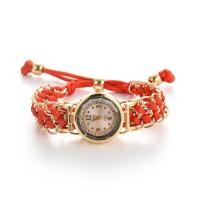 ราคา นาฬิกาข้อมือควอตซ์สายถักสีทองนาฬิกากําไลสำหรับผู้หญิงนาฬิกาข้อมือปรับได้แบบลำลองนาฬิกาผู้หญิง (19252470774)