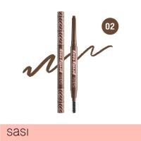 ราคา Sasi ศศิ ดินสอเขียนคิ้ว หัวแบน สี02 น้ำตาลธรรมชาติ เขียนง่าย ติดทน กันน้ำ กันเหงื่อ (22108456522)