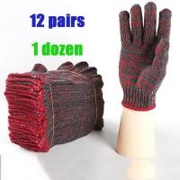 ราคา 12คู่ ถุงมือผ้าฝ้าย COTTON GLOVES เพื่อการเกษตรทำสวน ป้องกันมือ ถุงมือ ถุงมือใส่ทำงาน ราคาถูก ถุงมือใส่ทำงาน ถุงมือผ้าฝ้าย ถุงมือช่าง อ (22521956107)