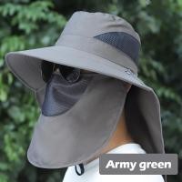ราคา หมวกกันแดด 360 องศา หมวกคลุมกันแดด กันร้อน หมวกทรงบักเก็ตกันแดดกัน UV ทรงปีกรอบ มีผ้าปิดหน้า หมวกกันแดดแท้ 100 หมวกกันแดดชาย (22593445977)