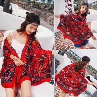 ราคา ผ้าคลุมไหล่โบฮีเมียน ผ้าพันคอ ผ้าพันคอหญิง scarf shawl scarves ผ้าคลุมไหล่สไตล์โบฮีเมียน ผ้าหนา กันแดด กันลม (6728986860)