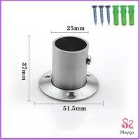 ราคา ตัวรับราว บล๊อครับราว แป้นยึดราว สแตนเลส กลม 16มม 19มม 22มม 25มม 32 มม สำหรับตู้เสื้อผ้า ราวผ้าม่าน Closet Rod Brackets (22138086011)