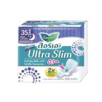 ราคา 1 ชิ้น Laurier ลอริเอะ ผ้าอนามัย ซูเปอร์ อัลตร้า สลิม กลางคืน ขนาด 30 35 ซม (21749921720)