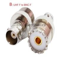 ราคา 2pcs BNC Male Female to UHF PL259 Male UHF SO239 Female straight RF Coaxial Cable Connector Adapter (6137954380)