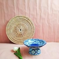 ราคา พาน พานลายไทย เซรามิก พานลายคราม พานลายสัปปะรด พานเซรามิก พานเชิง 3นิ้ว 8นิ้ว ลายไทย ลายคราม เคลือบเงาอย่างดี (21291699942)