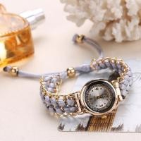 ราคา นาฬิกาข้อมือเคลื่อนไหวด้วยระบบควอตซ์แบบแอนะล็อกแบบไขลานเชือกถักของผู้หญิง (20444380245)