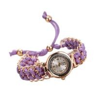 ราคา นาฬิกาข้อมือเคลื่อนไหวด้วยระบบควอตซ์แบบแอนะล็อกแบบไขลานเชือกถักของผู้หญิง (20444380248)