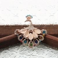 ราคา เข็มกลัดภาพนกยูงติดพลอยเทียมรูปสัตว์สำหรับสตรีเครื่องประดับเสื้อผ้าแฟชั่น (22246093069)