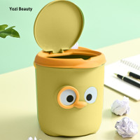 ราคา ถังขยะขนาดเล็กพร้อมที่ปิดดีไซน์การ์ตูนน่ารักโต๊ะข้างเตียงเคาน์เตอร์พลาสติกสำนักงาน (22089179277)