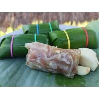 ราคา ส้มเนื้อหมู ส้มหมูห่อใบตองสด ส้มหมูทำจากหมูเนื้อแดง เนื้อล้วนๆไม่ผสมหนัง ห่อใหญ่ๆ คุ้ม ของดีของฝากชัยภูมิ (22242036906)